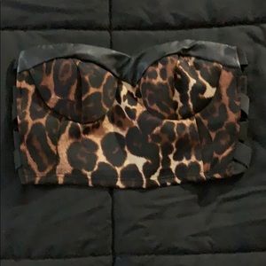 Leopard crop top
